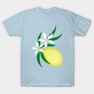 Lemon with flower and leaves. T-Shirt